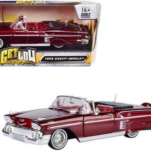 NIB Motor Max Die-cast 1:24 1958 Chevrolet Impala Convertible Lowrider